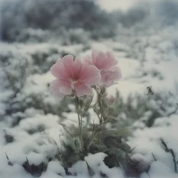 gillyflower in the snow, autochrome