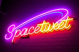 the Spacetweet multi color neon sign, ultimate psychedelic beauty