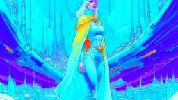 the heroine of the crystal kingdom, Moebius style