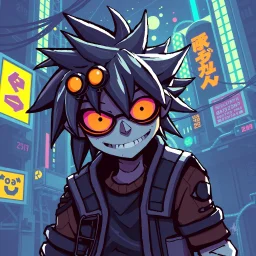 2-d pixel punk called kenn