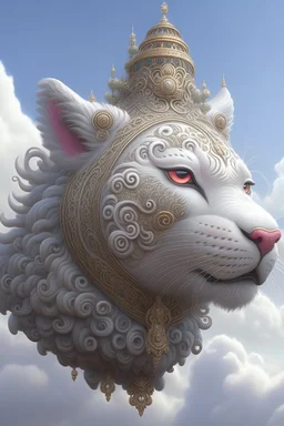 Cloud animal , 3d 4k octane render, lifelike, photorealistic, artstation, illustration, smooth, sharp focus, ornate, intricate, complex, highly detailed, digital painting, smooth, art by tom bagshaw, akihiko yosh