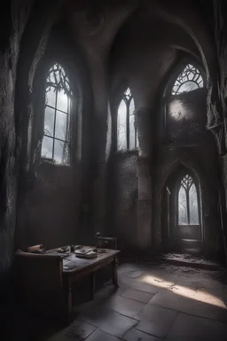 Inside a scary witch castle