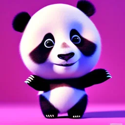 cute panda by pixar