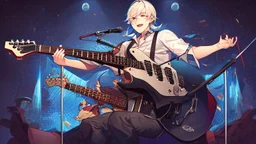 Cartoon playing guitar