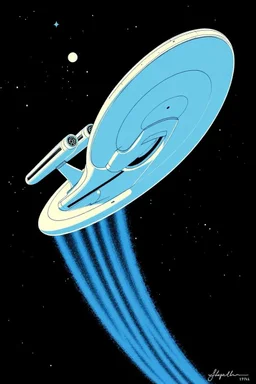 the uss enterprise 1701 drwwn by warhol