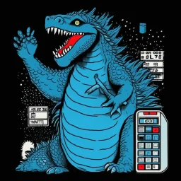 Godzilla kawaii calling phone using a nokia