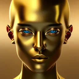 gold man, beautiful, soft, bue eyes, hight definition, 8k