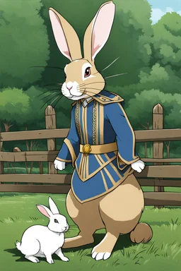female flemish giant rabbit drawn as a Stand from Jojo
