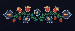 Cree beaded flowers and leaves