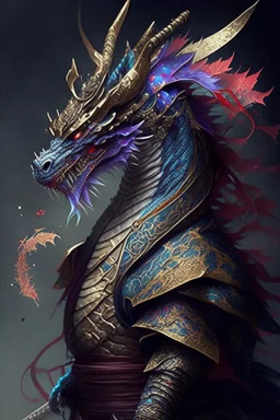 Magical dragon based off a samurai