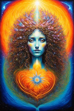 Divine union between masculine and feminine; Psychedelic symbolic surrealism