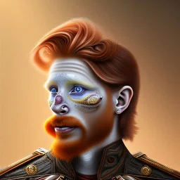 Portrait of Courtney Gains as a ruggedly handsome but joyful roguish pirate, charismatic, attractive male, masculine, perfect, precisely detailed, lightly freckled face, meticulously detailed multi-hued ginger carrot colored cherry fire red hair; Malachai of the corn; fantasy, intricate, elegant, highly detailed, digital painting, artstation, concept art, matte, sharp focus, illustration, art by artgerm and greg rutkowski and alphonse mucha