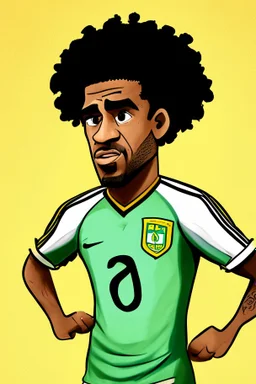 Douglas Louise Brazilian football player cartoon 2d