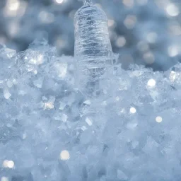 bells, glimmering, ice, crystals, winter landscape