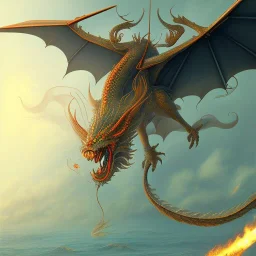 a dragon flying