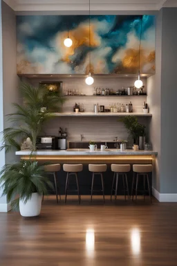 Art+epoxy resin+cafe+lighting