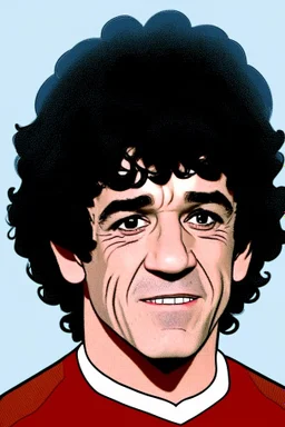 Kevin Keegan Footballer cartoon 2d