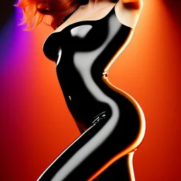 Ultra detailed fullbody Portrait in oil on canvas of beautiful busty Redhead catwoman,wearing skintight latex suit ,extremely detailed digital painting, extremely detailed face, crystal clear eyes, mystical colors ,perfectly centered image, perfect composition, rim light, beautiful lighting,masterpiece ,8k, stunning scene, raytracing, anatomically correct, in the style of Steve Jung and robert e howard and Wizyakuza and Ohrai Noriyoshi and Simon Bisley and uncannyknack.