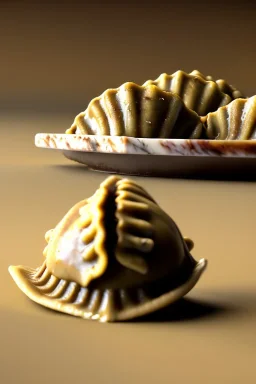 Ravioli, renaissance style still life Of Ravioli dish with natural chocolate and hazelnuts, olive oil. moisture, art, natural, ornaments, marble, gold, high kitchen, smooth, gradient color background, unreal engine 5, ray tracing, RTX, lumen lighting, ultra detail, volumetric lighting, 3d.