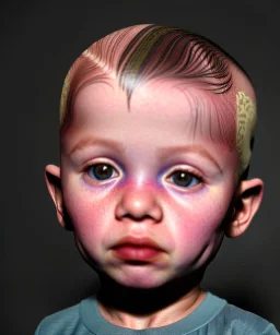 Pablo picasso toddler, full body, dramatic lighting, hyper realistic