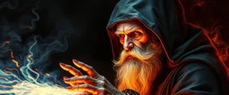 hi speed bad ass cyber punk prophetess Baba Vanga, painted by Rembrandt