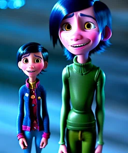 Coraline Jones, one person, dynamic lighting, hyper realistic, bright colors