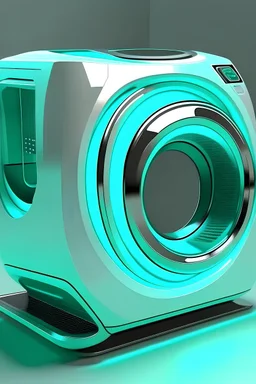 Futuristic mint washing machine