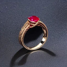 ruby ring with braided band, braided band, men's jewellery