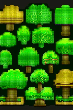 Top-Down Trees Pixel Art