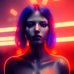 Cyberpunk girl highly detailed, glowing,Insanely detailed photograph of an elaborate beautiful girl fantasy art album cover art 4K 64 megapixels 8K resolution HDR Greek shiny space colours jewelry celestial hair eyes light