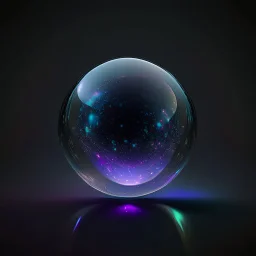 3d holographic sphere shape isolated on infinite dark background, glow, glass effect, 4k. sober.