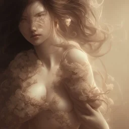 centered, Realist, hyper detailed, head and breast portrait, stunningly pinup as wonderfull japanese woman hot, weet face, daylight, artgerm,Greg rutkowski,vallejo,alphonse mucha