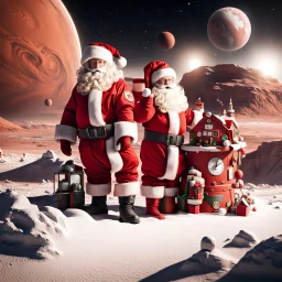 The workshop of Santa Claus is at the North Pole of Mars