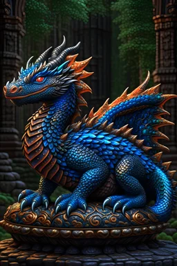 Cute handsome regal dragon by Jordan Nelson and Mingchen Shen. Trending on Artstation. Black scales . lighting, epic, 8k, highly detailed, centered, symmetry, painted, intricate, volumetric lighting, beautiful, rich deep colors masterpiece, sharp focus, ultra detailed, in the style of dan mumford and marc simonetti, astrophotography in centre