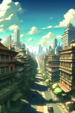 Anime city background