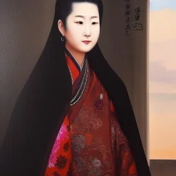 Full body portrait, painting, medium shot lady kompeitō