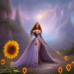 fantasy sunflower princess throne