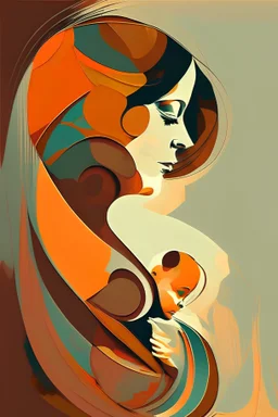 Mother , abstract style