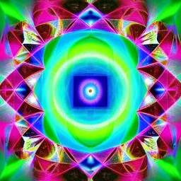 sacred geometry - subliminal angels of light love essence colourful, realistic, tones of norse mythology