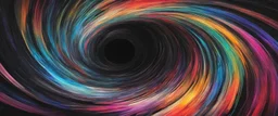 abstract, colorful, rainbow, void and a black hole