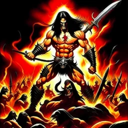 a strong men with sword ((manowar album)) no colors