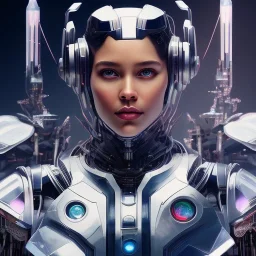 cosmos masterpiece, humanoid cyborg robot, sango fantasy, fantasy magic, sharp focus, illustration, highly detailed, digital painting, concept art, matte, artgerm and paul lewin and kehinde wiley, full figure, fit in board, cyber punk, pretty accurate hands face fingers, natural aye, fit within portrait