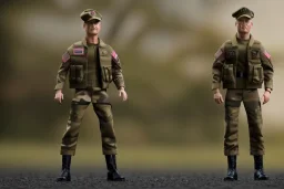 G.I. Joe toy doll camouflage soldier Donald Trump, gun,boots, berets, high definition, elbow, legs, hands