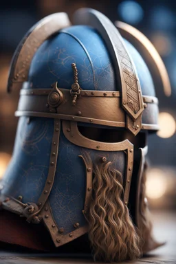 blueprint of a viking helmet, bokeh like f/0.8, tilt-shift lens 8k, high detail, smooth render, down-light, unreal engine, prize winning