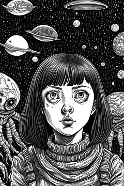 space in junji ito style