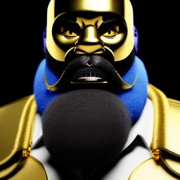 pixar style full body shot of Clubber Lang, thick gold chains around neck, photorealistic face, fluffy beard, wearing boxing gloves, highly detailed, badass, pity the fool, 8k, post-processing, epic composition, sharp focus, unreal engine, octane render, eiichiro oda, ilya kuvshinov, Dorina Costras, frank miller