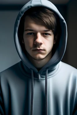 a young man wearing two hooded sweatshirts