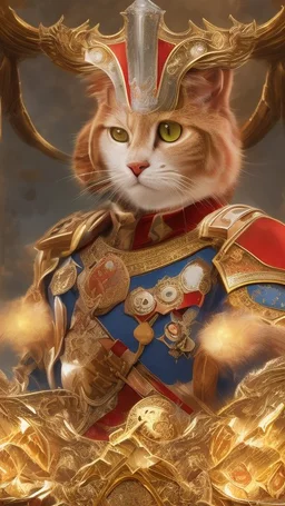 Iconic Cat-Man, red and silver, ultra-detailed armor, cat with eye mask, dynamic shot, richly saturated colors, full height, arms, legs, footwear, cinematic backlighting, hyper-realism, unparalleled detail, 8K, concept art, intricate textures , timeless masterpiece, enhanced AI, GAN, depth of field, neural network,