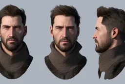 Male character 19 years Proportions of the character the head-to-body ratio . Create a distinctive that helps the character stand out and be easily recognizable Design the character's face, including the shape of the head, eyes, eyebrows, nose, mouth, and ears. Consider the character's personality, age, and any unique that set them apart depth and visual interest. Front, Side, and Back Views: Provide multiple views of the character, including front, side, and back mode sheet
