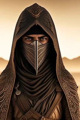 wizard mask hood desert armor smoke knight scimitar warrior swords
